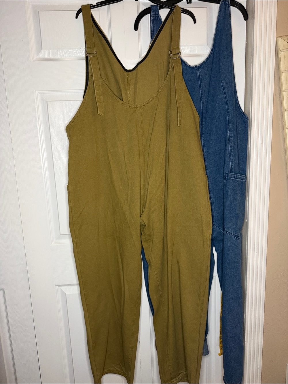 Blue Denim & Mustard Denim Women's Overalls Jumpsuit
